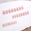 Uñas Postizas Deseables Color Nude con Purpurina Estilo Ojo de Gato Usables Otoño e Invierno Escalera Corta Uñas de Manicura de Alta Gama Uñas Postizas Usables Venta al Por Mayor
