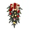 Decoración colgante de puerta de árbol de Navidad invertido para centros comerciales, hoteles y escaparates, plantas verdes artificiales, accesorios de decoración para ambiente de fiesta navideña