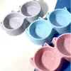 Tigela dupla para pet para beber e comer, tigela para pet fofa tudo-em-um, tigela para gato, tigela para cachorro, suprimentos para pet
