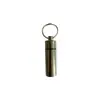 Fondo Plano Llavero Portátil Aleación de Aluminio Cartucho de Medicina Tapones para los Oídos Sellados Botella de Aluminio Botella de Almacenamiento de Metal para Pastillas de Primeros Auxilios