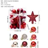 Estrella para la Punta del Árbol de Navidad de 3 cm/30 Piezas Juego de Bolas de Navidad Pintadas Accesorios para el Árbol de Navidad Decoraciones Navideñas