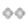 Pendientes de mujer de acero de titanio con diseño de flor de cuatro pétalos, sencillos y modernos, con un nuevo estilo transfronterizo. Exquisitos pendientes pequeños y modernos.