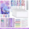 Cuaderno de Hojas Sueltas Transfronterizo con Patrón de Mármol PU, Carpeta de 6 Agujeros para Computadora, Efectivo, Presupuesto, Planificador de Hojas Sueltas A6