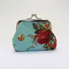 Mini monedero de lona para mujer, bolsa de monedas de tela, estampado de estilo étnico famoso, monedero pequeño para niños, venta al por mayor
