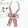Camisa Rosa con Corbata Estilo Universitario Japonés JK Corbata Lazo Ropa para Niña Accesorios Cuello de Traje de Marinero Flor