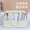 Bolsa Cosmética Transparente Personalizada, Grande Capacidade, Necessaire à Prova d'Água, Bolsa de Armazenamento Portátil para Viagem, Bolsa de Mão em PVC
