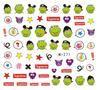 Desenho Animado Nova Marca d'Água Adesivos Nail Art E-commerce Transfronteiriço Nail Art Marca d'Água Desenho Animado Menina Bonita Fofos Adesivos Nail Art
