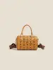 Bolso Nuevo Estilo para Mujer Primavera Temprana 2026, Bolso Almohada Personalizado con Estampado Retro de PU, Bolso de Hombro Cruzado Elegante y Versátil