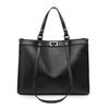Bolsa Tote Transfronteiriça, Bolsa Grande de Couro Granulado, Bolsa de Mão Feminina com Nova Textura Retrô, Bolsa de Ombro para o Trabalho Outono e Inverno
