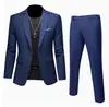 Traje de hombre de un botón entallado, traje de dos piezas business casual de color brillante, ropa formal de hombre para banquetes y actuaciones