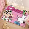 Tapete de Chão para Porta de Entrada, Tapete de Pé de Anel de Arame para Entrada Shin-Chan Desenho Animado Resistente a Manchas, Tapete de Chão Raspador de Barro para Porta de Entrada Doméstica