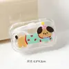 Estojo de Lentes de Contato com Adesivo de Desenho Animado e Tampa Flip, Caixa de Cuidados Tudo-em-Um, Estojo de Lentes de Contato de Plástico de Alto Valor para Meninas