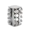 Amazon transfronterizo suit de botellas de condimento con base giratoria material de acero inoxidable con estante giratorio tarro de pimienta de cocina