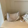 2026 Nueva Moda Transfronteriza Simple y Elegante Bolso Cruzado con Patrón Tejido, Bolso de Hombro Texturizado Estilo Coreano, Bolso de Axila para Mujer