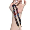 Pulseira de Cristal Lápis Lazúli Natural Pulseira Joia Pulseira Pulseira de Contas Pulseira de Cristal Natural Feminina Luxo Leve Toque de Alto Padrão