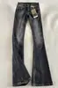 Jeans acampanados de cintura baja en negro y gris estilo retro americano para mujer, nuevo para el verano 2026, pantalones acampanados ajustados con orejas de gato