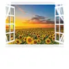 Tapiz de pared con diseño de paisaje de ventana para colgar en la pared, ideal para dormitorio, mesita de noche, decoración del hogar
