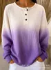 Amazon Transfronterizo Nuevo Estilo Europeo y Americano Rayas Verticales Cuello Henley Manga Larga Sudadera con Capucha Suelta Hombros Caídos Media Cremallera Top para Mujer