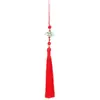Pingente de Borla para Espada com Nó de Bambu Estilo Antigo Pingente de Bolsa DIY Nova Decoração Estilo Chinês Hanfu Pingente de Marcador de Página