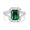 Anillo de Plata S925 Baphne Jewelry Más Vendido con Gema Imitación Esmeralda para Mujer Anillo de Diamante de Alto Carbono Paraibaho