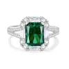 Anillo Original de Moda Europeo y Americano con Diamante Amarillo Corte Flor de Hielo Redean Plata de Ley S925 Color Anillo Tesoro Joyería de Lujo Ligero para Mujer