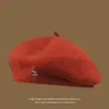 Boina Estilo Coreano para Mujer, Otoño e Invierno, Gama Alta, Cálido Sombrero de Lana de Artista, Elegante, Sombrero que Adelgaza el Rostro, Estilo Invierno para Mujer