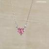 Pequeña princesa rosa diamante dulce collar encantador diseño de nicho femenino lujo ligero elegante dulce simple exquisita cadena de clavícula moda