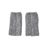 Polainas de tricô listradas de lã femininas, mangas para as pernas caneladas espessadas de outono e inverno, adequadas para usar em camadas com leggings