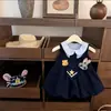 Vestido de Verano para Niñas 2026 Nuevo Estilo Universitario Infantil Vestido de Princesa Vestido de Verano para Bebé Niña de Conejito Oficial de Policía
