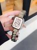 Adecuado para Correa de Apple Watch S8910 Hebilla de Mariposa de Metal Asimétrica Correa de Reloj para Mujer Iwatchs11