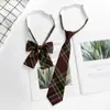 Corbata JK traje Estilo Universitario Uniforme Estudiante Camisa Corbata de Lazo Femenina Corbata Perezosa sin Nudo Cuello de Uniforme Japonés Masculino