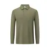 Camisa polo de doble cara para deportes al aire libre y viajes, 300g, 40 hilos, para primavera/otoño, con cuello, manga larga, ropa de trabajo personalizada con logo impreso