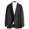 Traje de Lana de Doble Cara para Hombre, Nuevo Traje de Lana Espiga Otoñal, Chaqueta de Lana Casual de Negocios, Moderno
