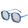 2189 Rebaja Poligonales Retro Steampunk Metal Gafas de Sol Hombres y Mujeres Amazon Gafas al por Mayor Y2