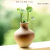 Jarrón de Belleza de Gres Zen Chino Retro Oficina Arreglo Floral Hidropónico Cerámica Adornos de Escritorio de Interior Recipiente para Flores