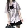 2024 Nueva Camisa Blanca de Manga Corta para Mujer Estilo JK Estudiante Universitario Camisa Uniforme de Clase Estilo Occidental Chic de Nicho Superior