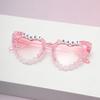 Gafas de Sol Cuadradas Exageradas Europeas y Americanas para Hombre y Mujer Coloridas Negras Rosas Gafas de Montura Genérica con Incrustaciones de Diamantes Hechas a Mano