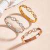 Pulsera de Moda Personalizada de Venta Caliente Transfronteriza Refinamiento de Alto Color Exquisita Pulsera Hueca de Acero al Titanio Pulsera de Diamantes Nariz de Cerdo para Mujer Trendy