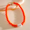 Collar de Cadena de Acrílico con Perlas Dopamina Europeo y Americano, Cadena para Clavícula Dulce y Única a la Moda, Joyería de Nicho de Alta Gama para Mujeres