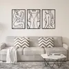 Promoção quente da Amazon metal preto linha simples corpo feminino decoração de parede parede casa pendurado na parede decoração de parede arte