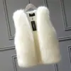 Nuevo chaleco de imitación de visón de otoño e invierno para estudiantes, abrigo de piel estilo coreano, chaleco de piel de zorro para mujer, chaleco peludo engrosado