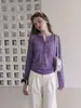 Camiseta fina elegante estilo coreano com decote V para mulheres, outono de 2026, tamanho plus size versátil, manga longa, proteção solar, blusa base 747