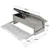 Comedero Automático para Pollos de Acero Inoxidable Espesado con Pedal Operado por Pie Comedero para Aves Anti-Rata