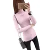 Suéter de cuello alto 2026 mujer invierno jersey nuevo estilo celebridad de internet manga larga grueso versión coreana versátil tejido base