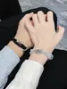 Pulseiras Casal Pixiu de Prata Pura 999, um Par de Pulseiras de Contas de Alto Padrão, Símbolos de Amor, Presentes de Dia dos Namorados para Homens e Mulheres