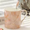 Taza de Porcelana Hueso de Lujo Ligero Transfronteriza Taza de Agua de Cerámica para Oficina Taza de Leche Taza de Café Juego de Cajas de Regalo de Boda