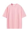 Camiseta Masculina de Manga Curta 280g Algodão Puro Fio Duplo, Corte Amplo, Ombro Caído, Gola Redonda, Cor Sólida Casual Camisa Cultural