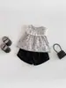 Ropa de Bebé, Ropa de Verano, Traje Estilo Coreano para Niña Bebé, Camisa de Muñeca de Verano para Bebé, Conjunto de Dos Piezas, Estilo Delgado, Top para Uso al Aire Libre