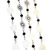 Accesorios para Joyería DIY Cristal Negro Alambre Retorcido Girasol Chip de Computadora Cadena Hecha a Mano Cadena Suelta Cadena de Eslabones