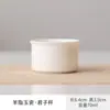 Taza Maestra de Porcelana Blanca para Cata de Té, Taza de Té Individual para Uso Doméstico, Taza de Té Pequeña de Cerámica Kung Fu para Hombres y Mujeres
